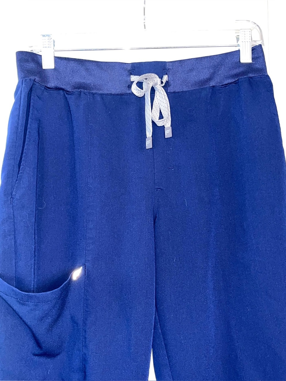 Fabletics Women’s Scrub Pants Uniform Straight Leg Blue 3-Pocket Size Medium